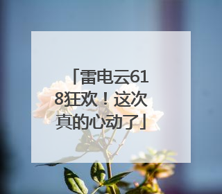雷电云618狂欢！这次真的心动了