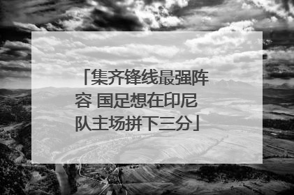 集齐锋线最强阵容 国足想在印尼队主场拼下三分