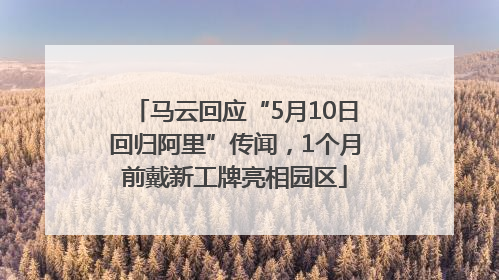 马云回应“5月10日回归阿里”传闻，1个月前戴新工牌亮相园区