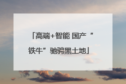 高端+智能 国产“铁牛”驰骋黑土地