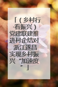 （乡村行·看振兴）党建联建推进村企结对 浙江遂昌实现乡村振兴“加速度”
