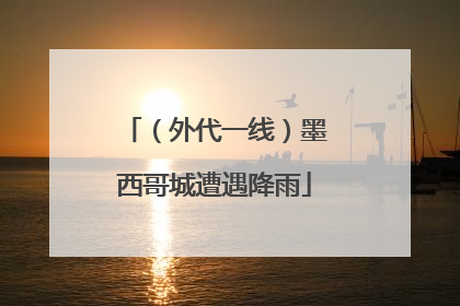 （外代一线）墨西哥城遭遇降雨