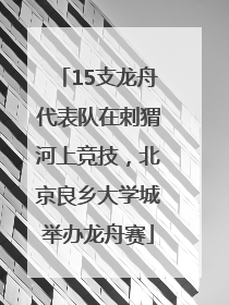15支龙舟代表队在刺猬河上竞技，北京良乡大学城举办龙舟赛
