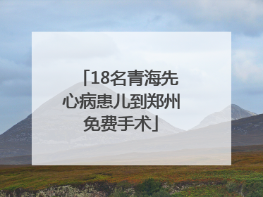 18名青海先心病患儿到郑州免费手术