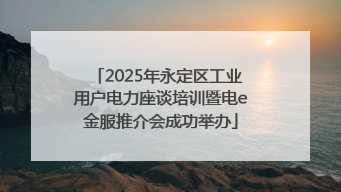 2025年永定区工业用户电力座谈培训暨电e金服推介会成功举办