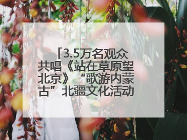 3.5万名观众共唱《站在草原望北京》“歌游内蒙古”北疆文化活动季启动