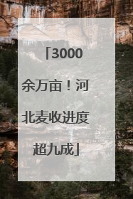 3000余万亩！河北麦收进度超九成