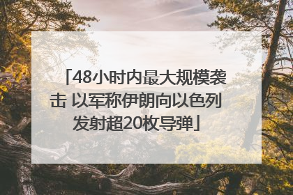 48小时内最大规模袭击 以军称伊朗向以色列发射超20枚导弹