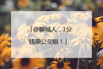 @聊城人，1分钱乘公交啦！